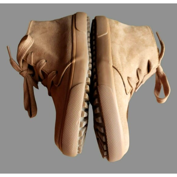 Cat & Jack Footwear Tan Unisex Suede Boots Lace/Zipper Up Size 11 Casual New W/T - Picture 4 of 12